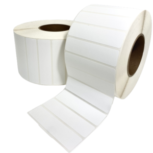 4" X 1" White PET Label