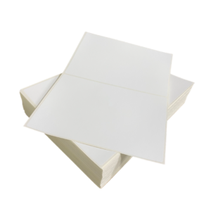 8.5" X 11" White Laser Polyester Sheet Label, 2up