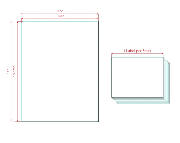 8.5" X 11" Laser Vinyl Sheet Label