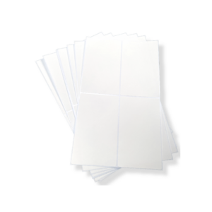 8.5" X 14" White Laser Vinyl Sheet, 4up