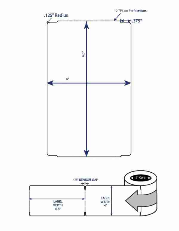 4" X 6.5" Thermal Transfer Tag(TTT) - Image 2