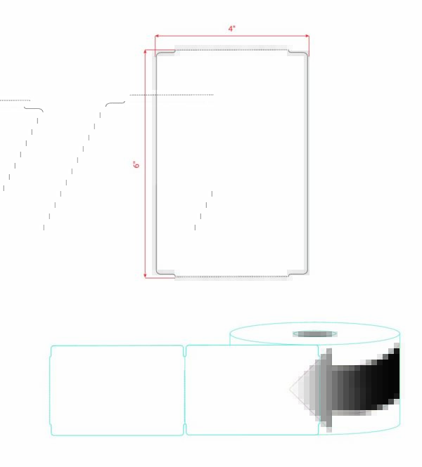 4" X 6.5" Direct Thermal Tag(DTT) - Image 2