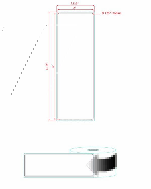 2" X 6" PolyMatte(TT) Label - Image 2