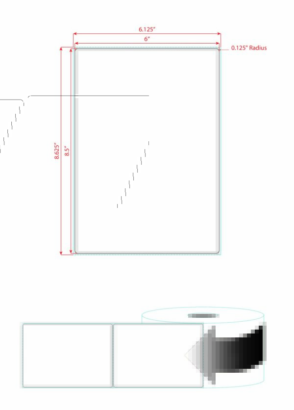 6" X 8.5" PolyMatte(TT) Label - Image 2