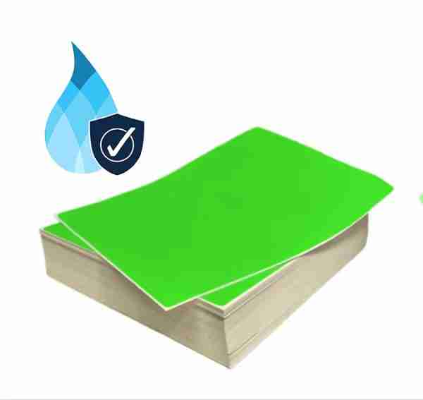 8.5" X 11" Fluorescent Green Flood Coat Laser Vinyl Sheet Label