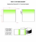 4" X 4" PolyMatte(PMDTD) Green Gradient Label, No Perf