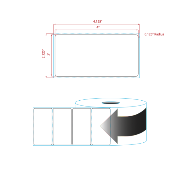 4" X 2" PolyMatte(PMDT) Label - Image 2