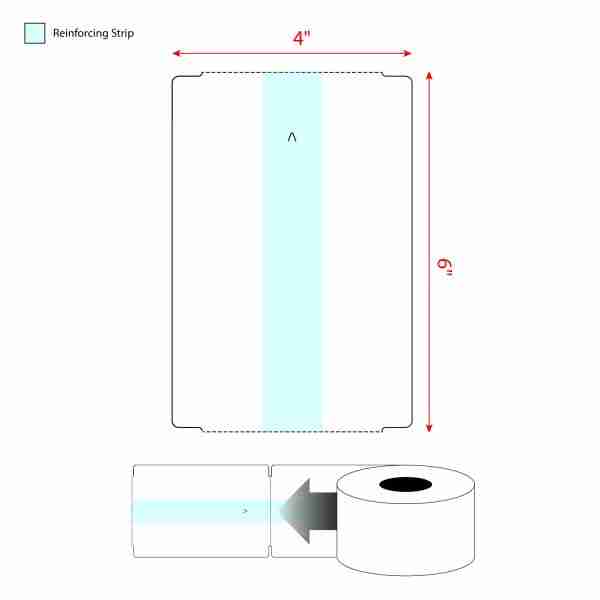 4" X 6" Direct Thermal Transfer Reinforced Tag (DTT) - Image 2