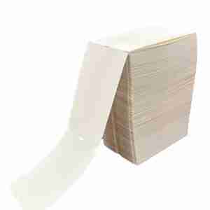 4" X 6" Direct Thermal Tag(DTT), Fanfold, Sensor Punch, Blank + Color