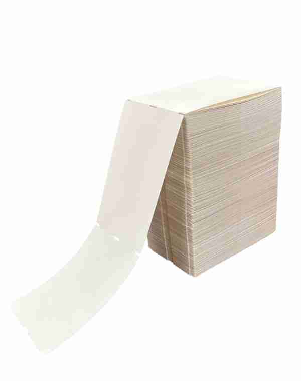 4" X 6" Direct Thermal Tag(DTT), Fanfold, Sensor Punch