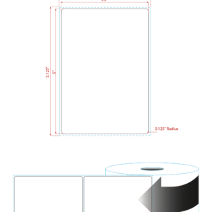 3.5" X 5" Thermal Transfer & Laser Printable Polyester Label
