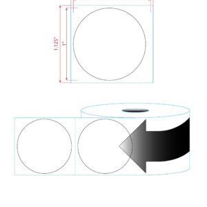 1" Circle Thermal Transfer & Laser Printable Polyester Label