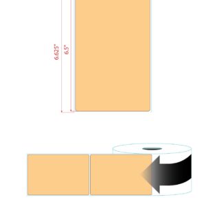 4" X 6.5" PolyMatte(TT) Label-"Quick Color" Orange Flood